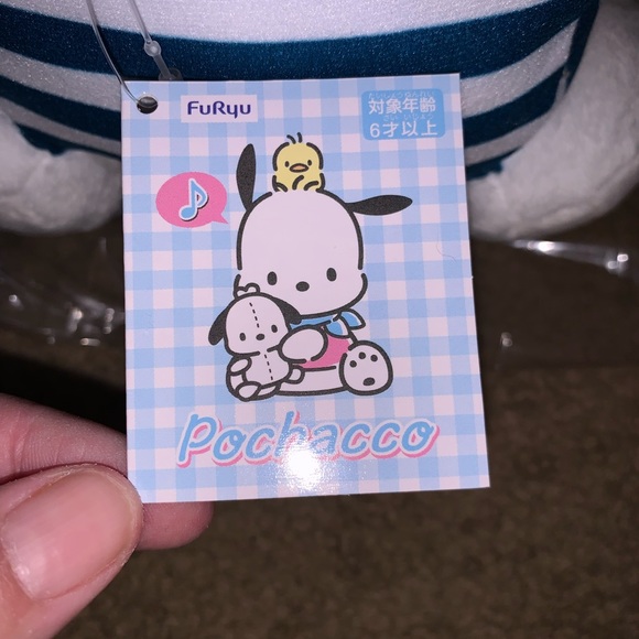 NEW HTF So Kawaii Japan Sanrio Pochacco in Swimsuit with Sailor Hat Big Plush - Picture 10 of 11